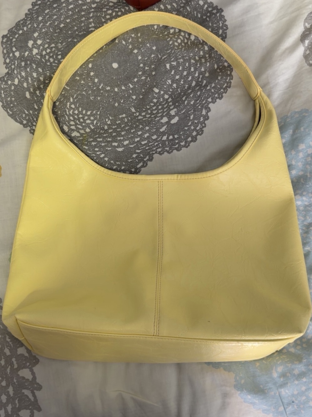 Minimalist Soft Yellow Shoulder Bag for Women